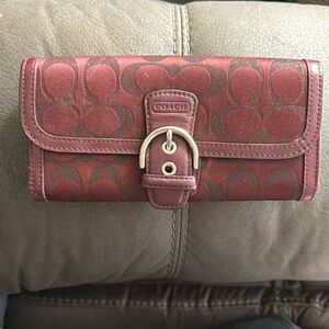 Maroon Coach wallet